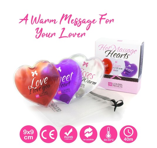 LoversPremium - Hot Massage Hearts (3 pcs)